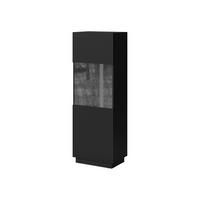 VITRINE Liverti 1D - Schwarz, Holzwerkstoff/Kunststoff (60/178/42cm) - MIRJAN24
