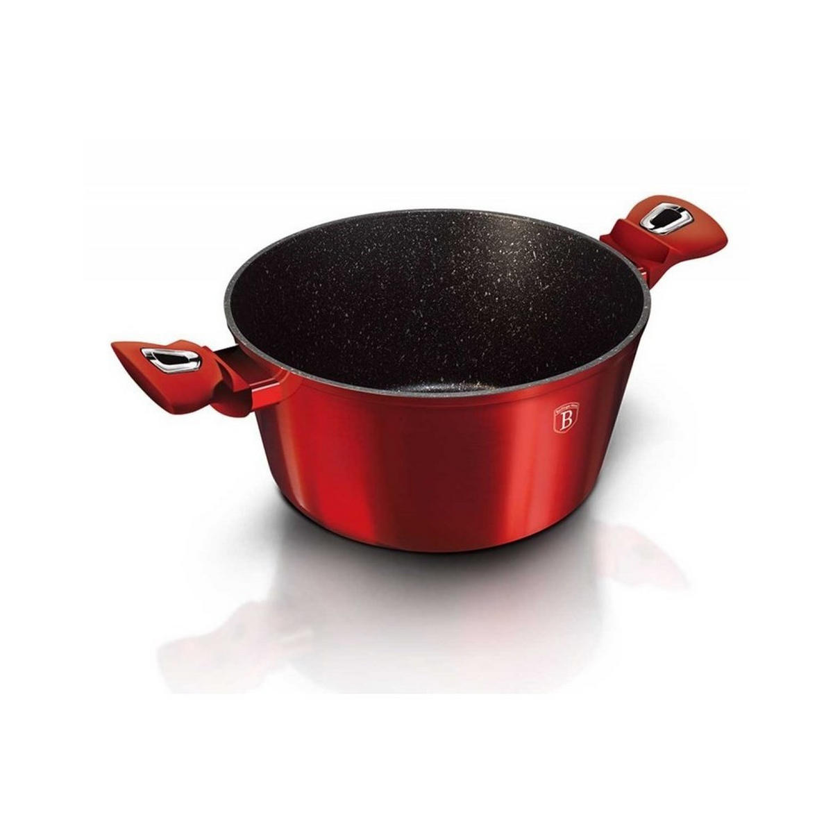 TOPF Rot 30/30/13.5 cm BH6192 - Rot, Metall (30cm) - Berlinger Haus