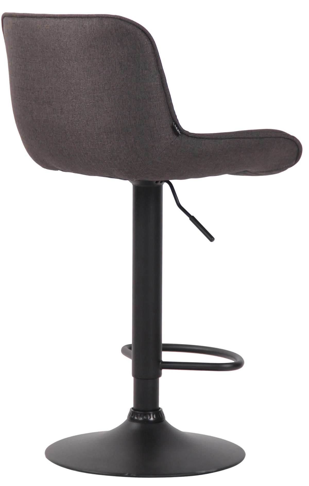 BARHOCKER Stoff dunkelgrau - Dunkelgrau/Schwarz, Textil/Metall (50/86/50cm) - CLP
