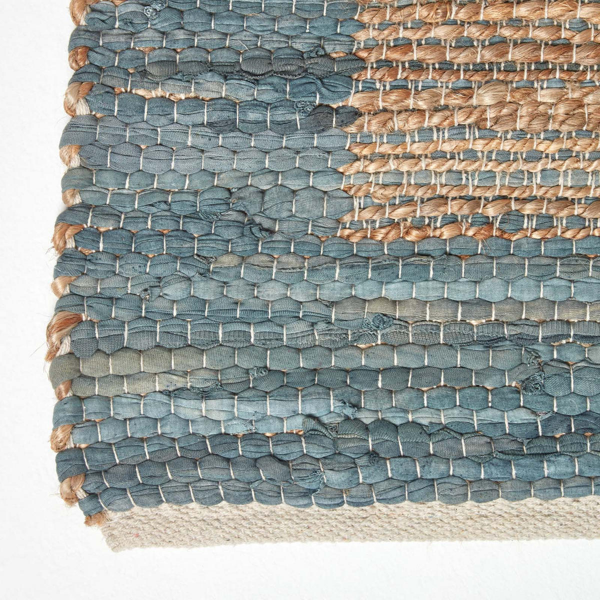 FLICKENTEPPICH Veranda, Hanf & Baumwolle 160/230 cm - Grau, Textil (160/230cm) - Homescapes