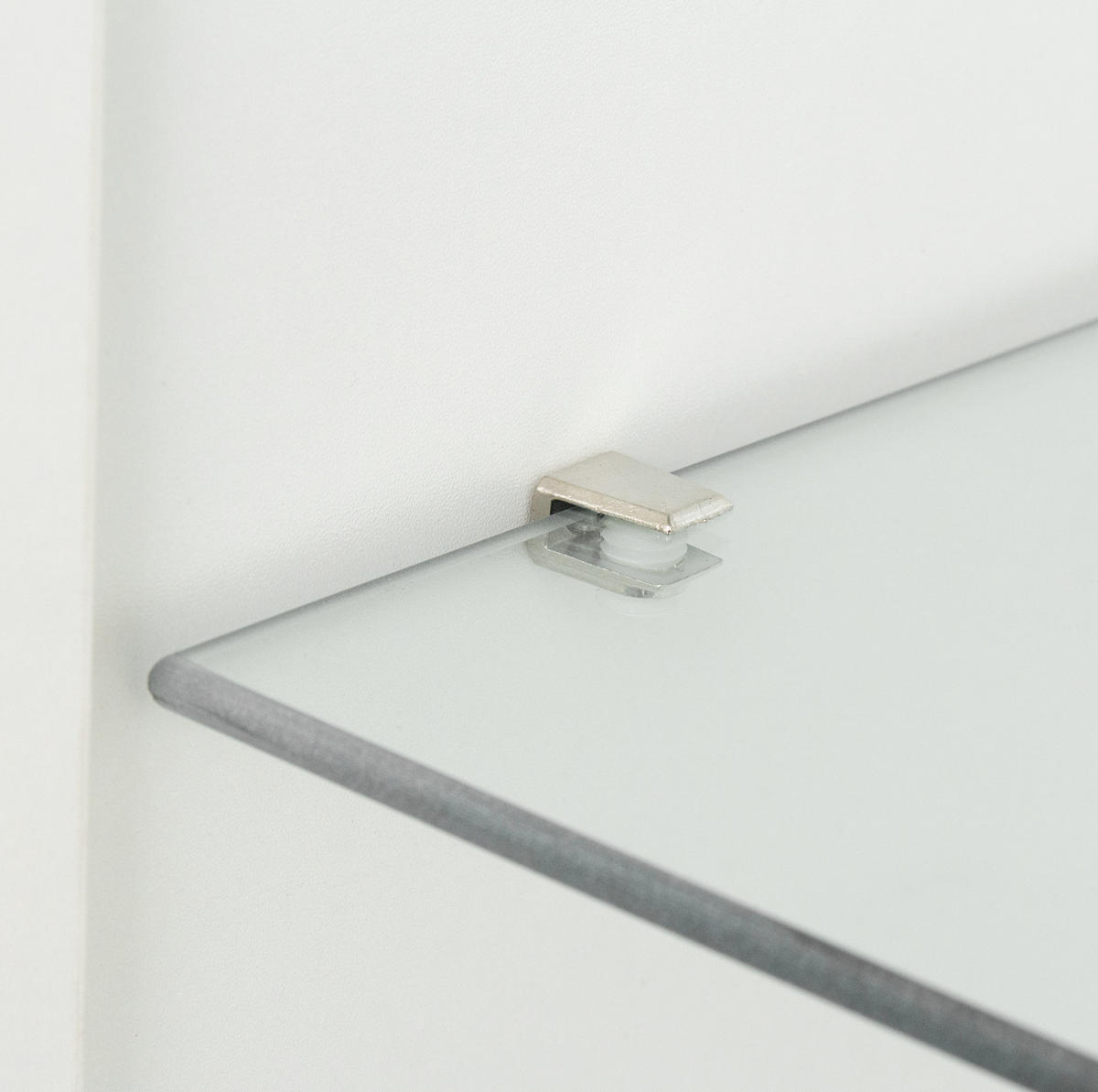 VITRINA 50/40/180 cm bijela, s LED rasvjetom i prostorom za odlaganje - bijela, drvni materijal (40/180/50cm) - BEAOK
