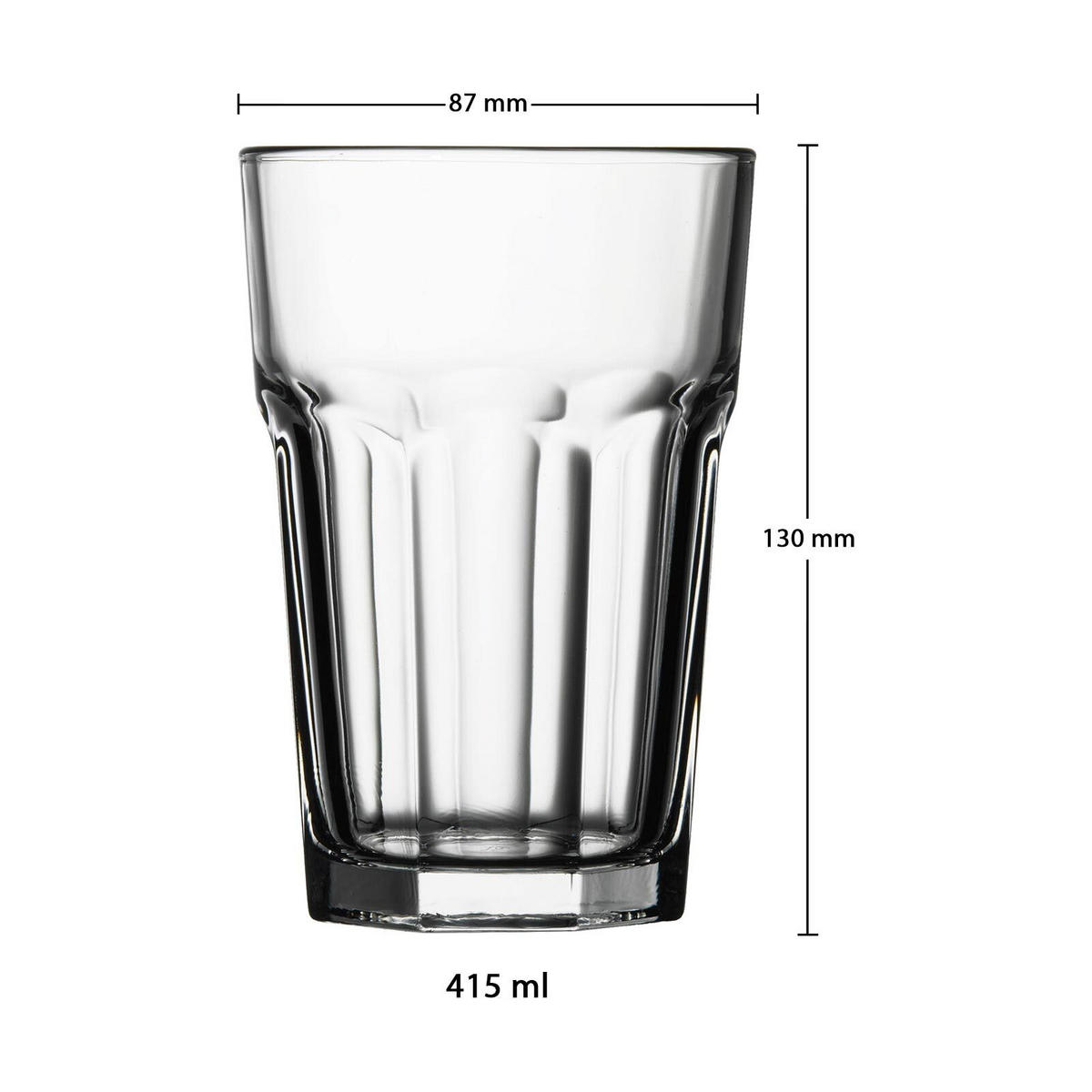 LONGDRINKGLÄSER Casablanca transparent 415 ml 120er Set - Transparent, Glas (415L) - Pasabahce