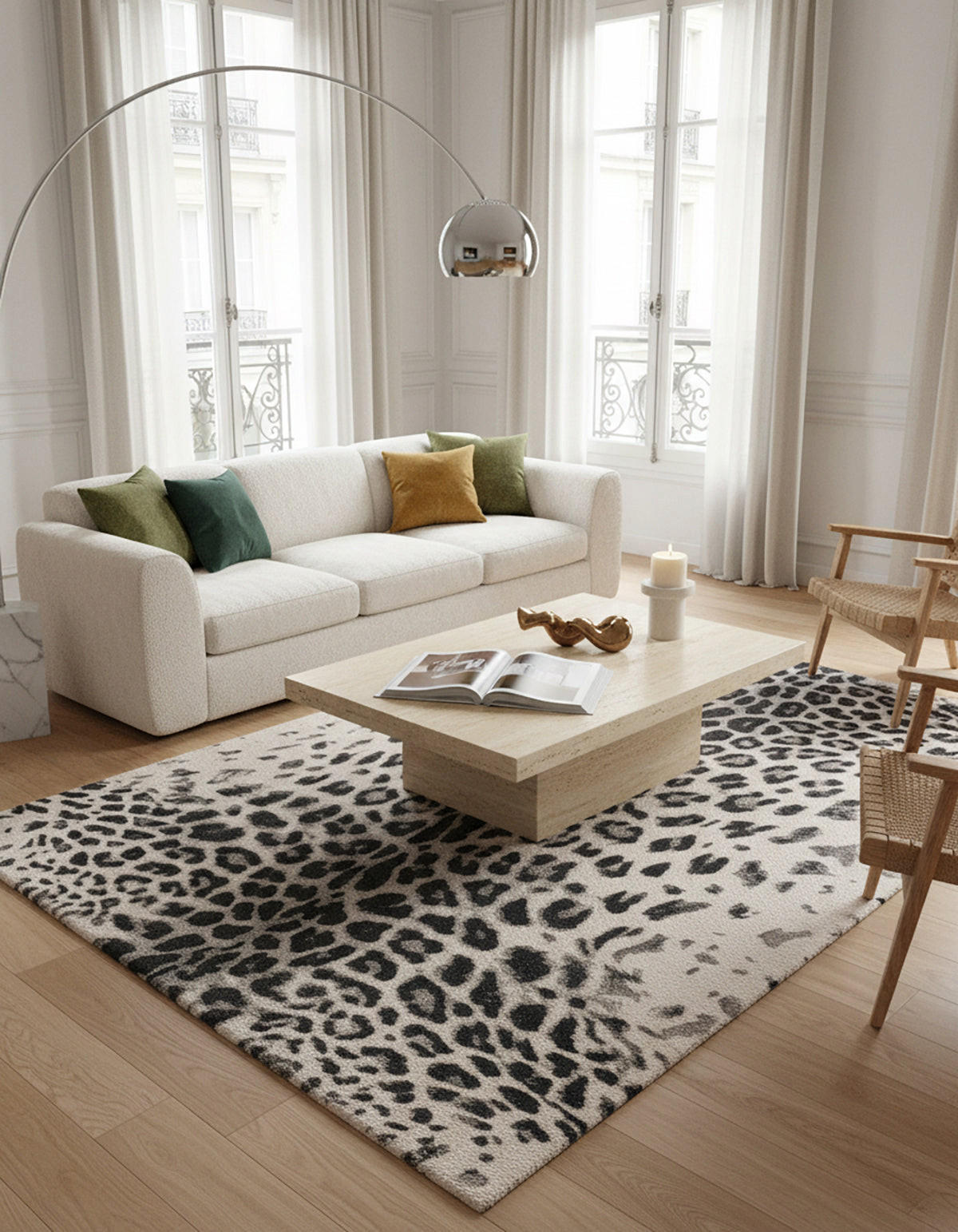 TEPPICH Designer pflegeleicht schwarz - Schwarz, Textil (120/170cm) - AFK Living