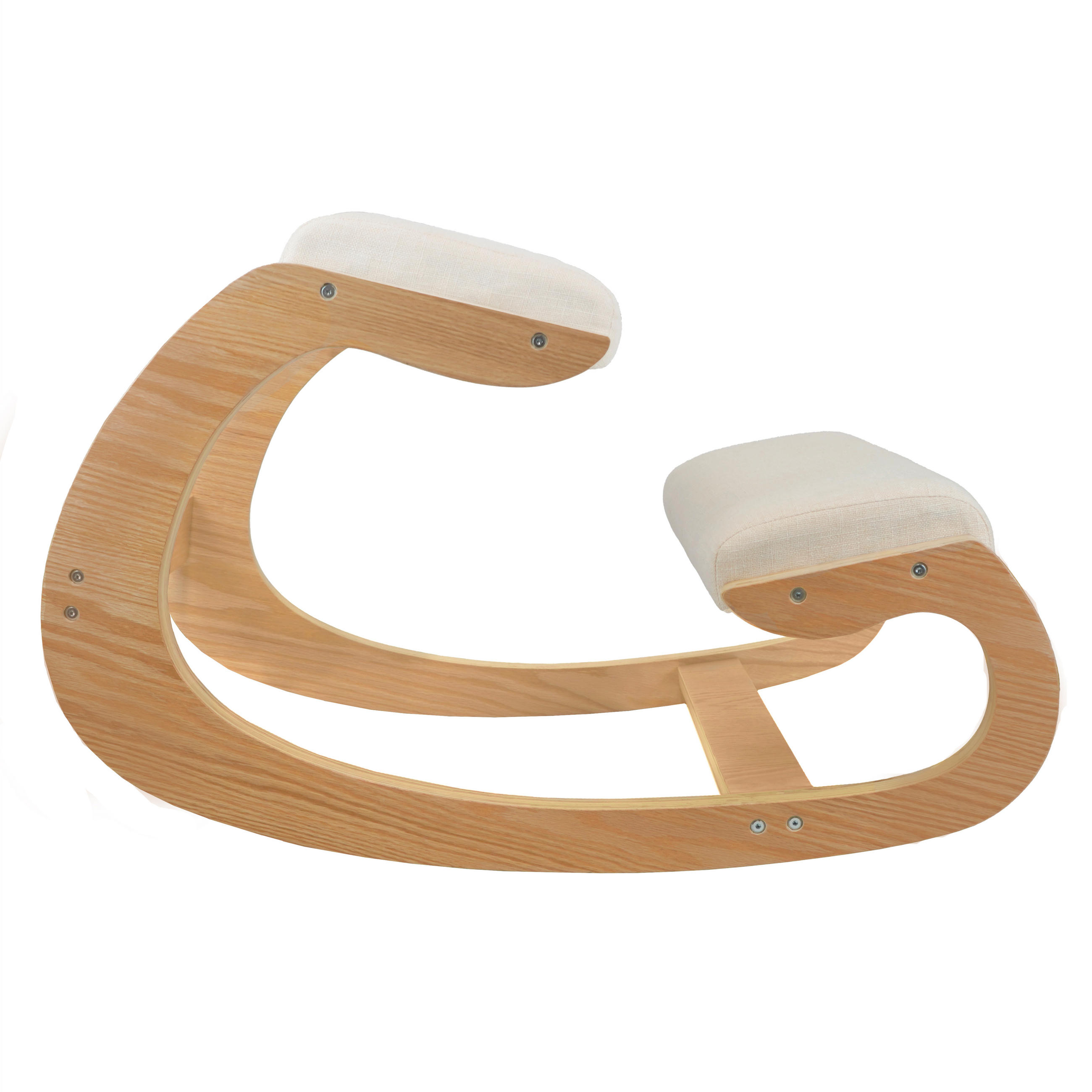KNIESTUHL Ergonomischer - Weiß, Holz (55/85cm) - Monstershop