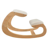 KNIESTUHL Ergonomischer - Weiß, Holz (55/85cm) - Monstershop