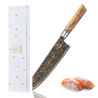 KIRITSUKE Messer BlackMagma Damast - Schwarz, Metall (35cm) - Zayiko