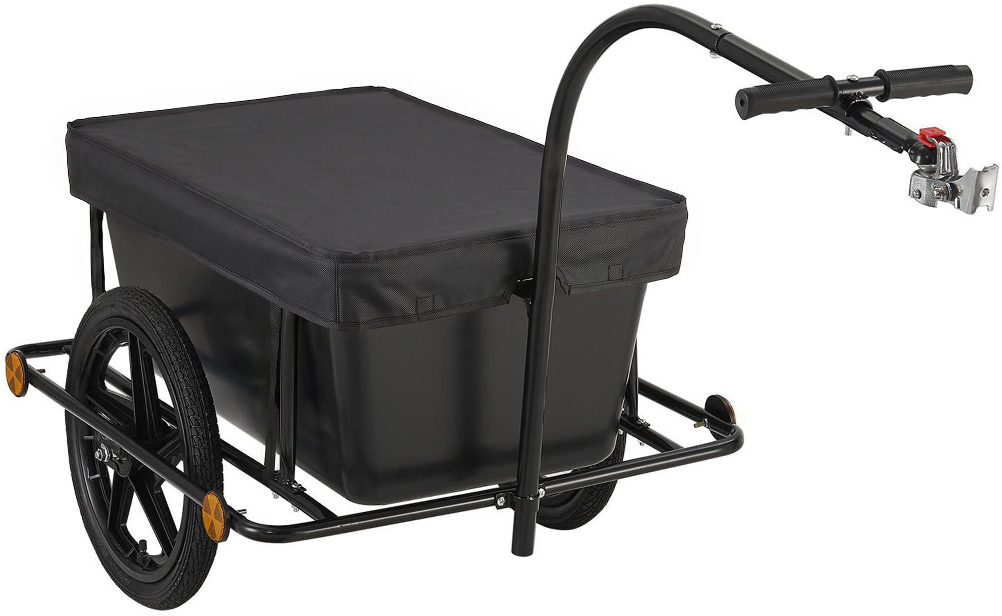 FAHRRADANHÄNGER Metall Schwarz - Schwarz, Metall (64/93/162cm) - CLP