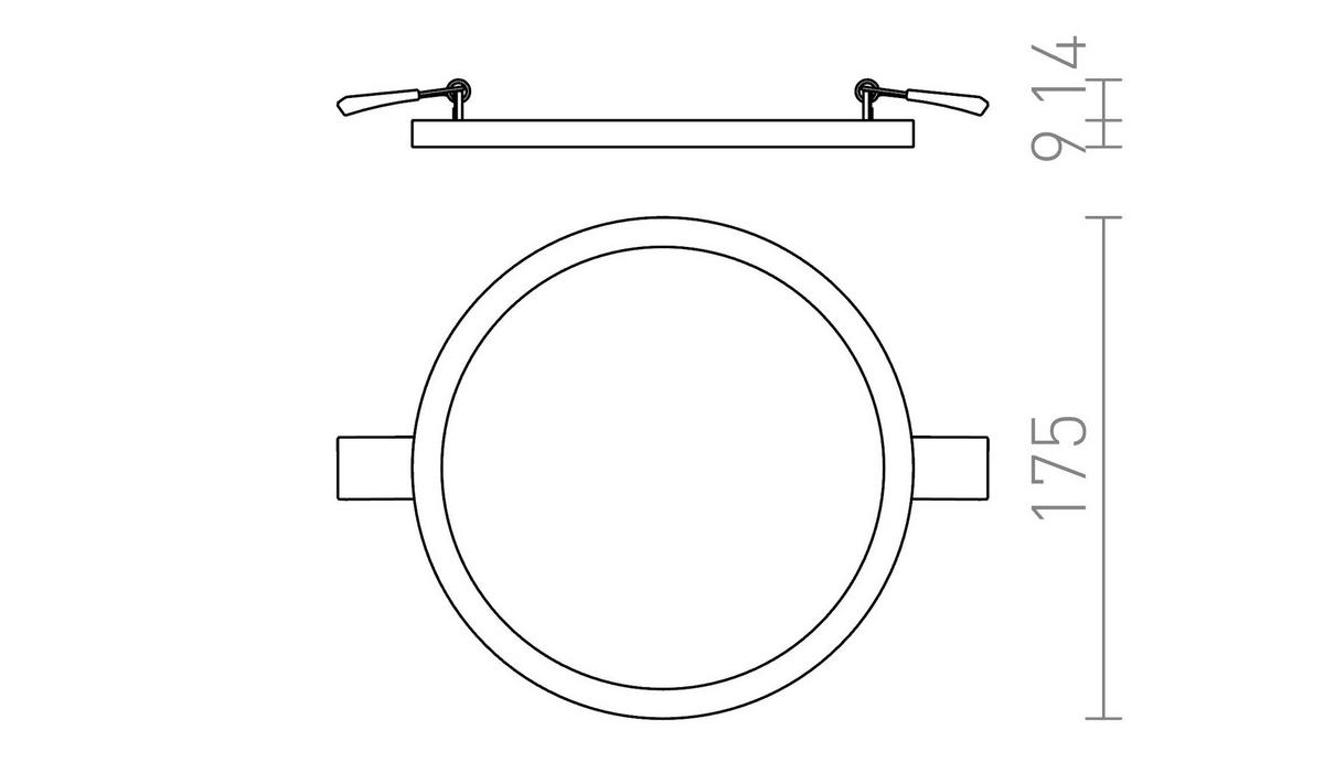 EINBAULEUCHTE HUE R 17 DIMM Weiß 18 W - Weiß, Metall (175/175/9cm) - Rendl