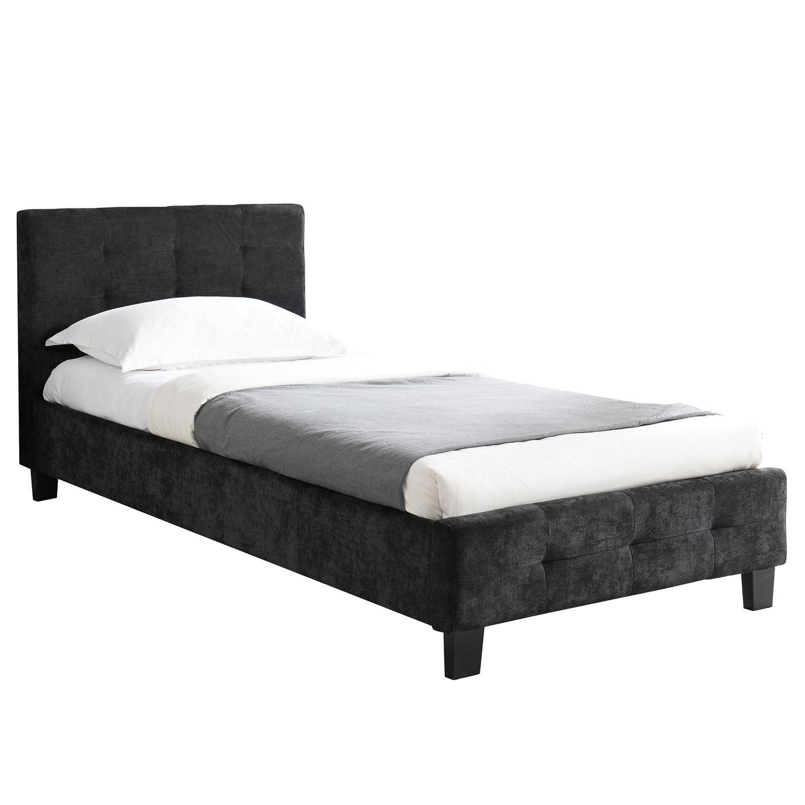 POLSTERBETT GIAVENO 90X200 CM - Dunkelgrau, Textil (90/200cm) - CARO-Möbel