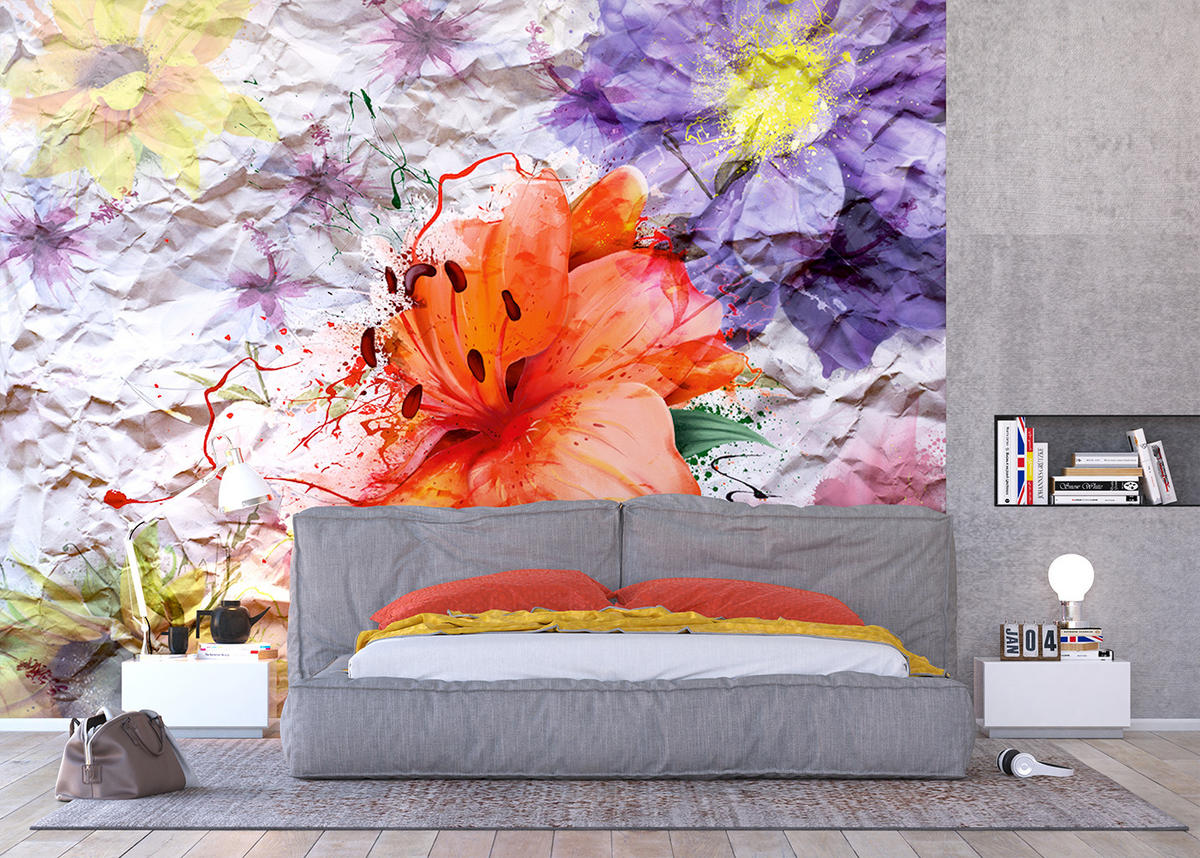 FOTOTAPETE Blumen 375 x 270 cm - Multicolor, Papier (375/270cm) - Sanders & Sanders