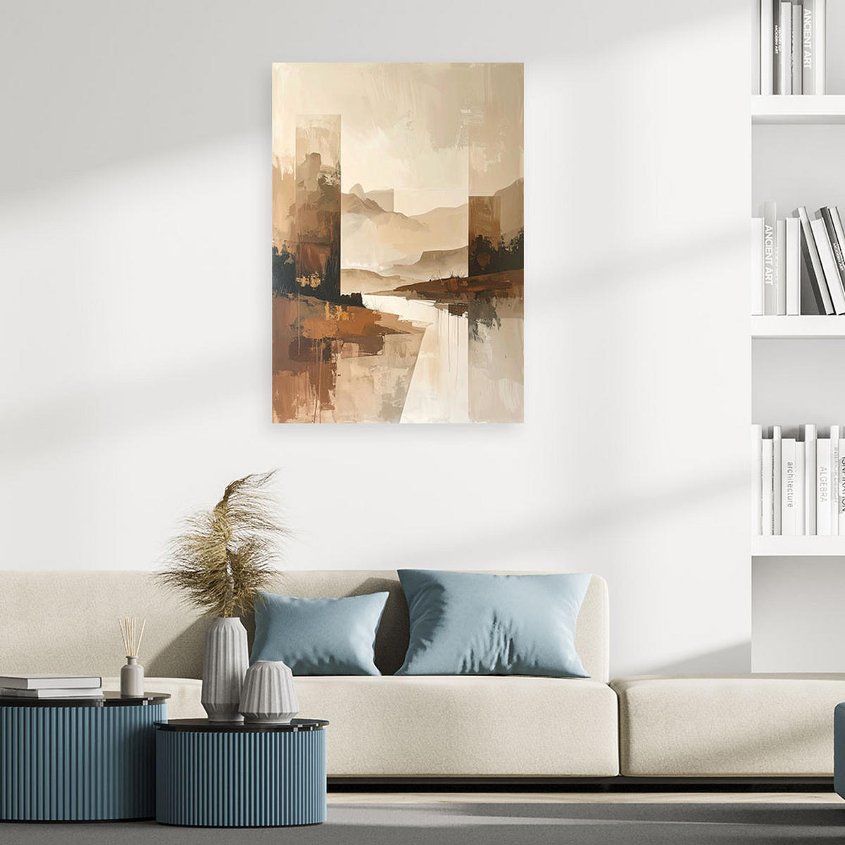 LEINWANDBILD Abstraktion 40x60cm - Beige, Textil (40/60cm) - Feeby