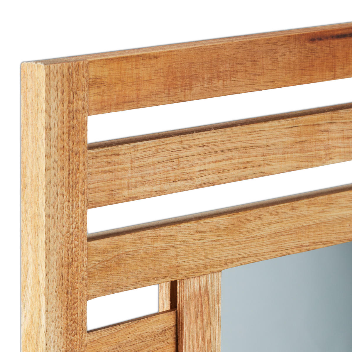 BADSPIEGEL - Hellbraun, Glas/Holz (50/70/12cm) - Relaxdays