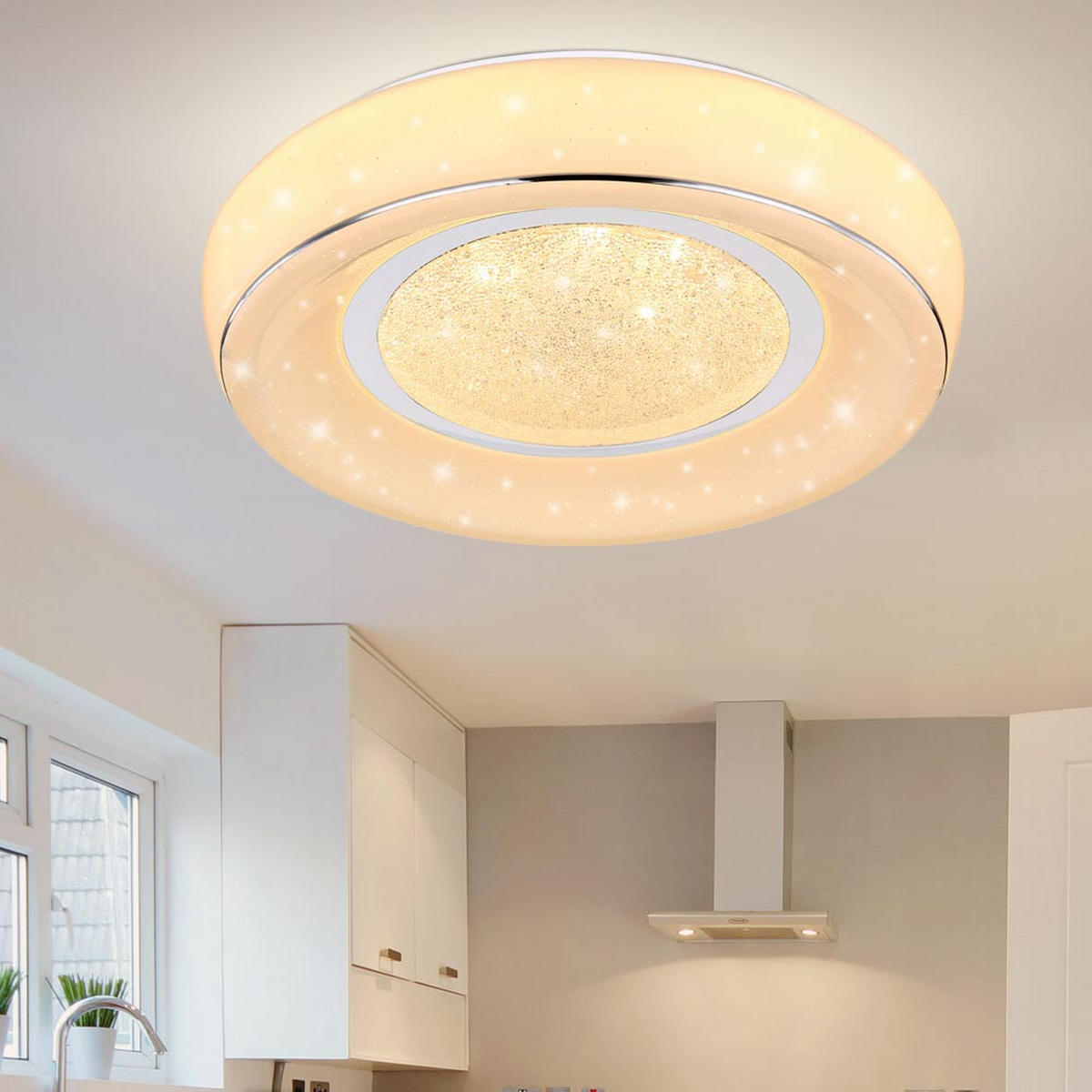 LED DECKENLEUCHTE MICKEY Weiß - Weiß, Metall (39/39/9cm)