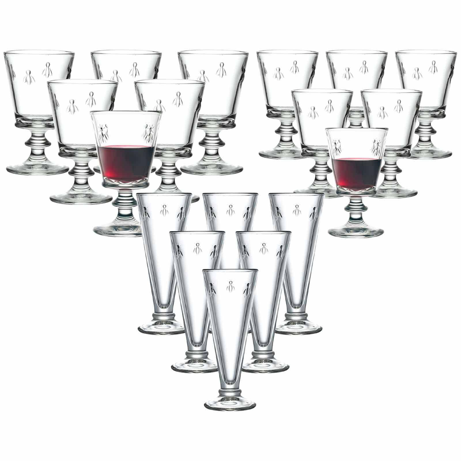 WEIN- UND SEKTGLÄSER Biene Abeille transparent 18er Set - Transparent, Glas - La Rochère