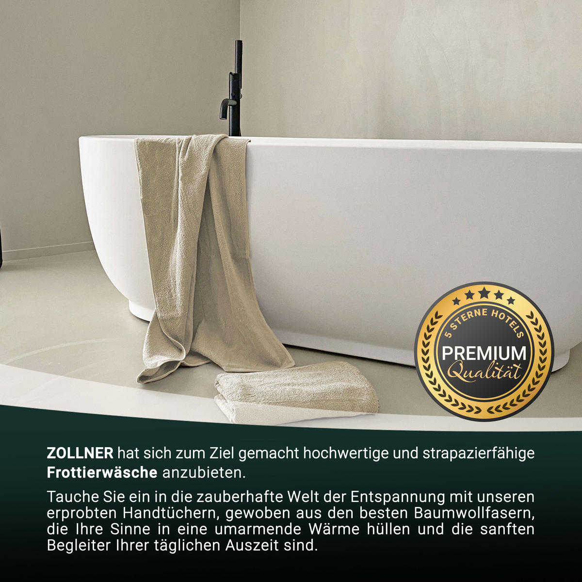BADETUCH, 2er-Set, 100x150 cm, 100% Baumwolle, Braun - Cappuccino, Textil (100/150cm) - Zollner