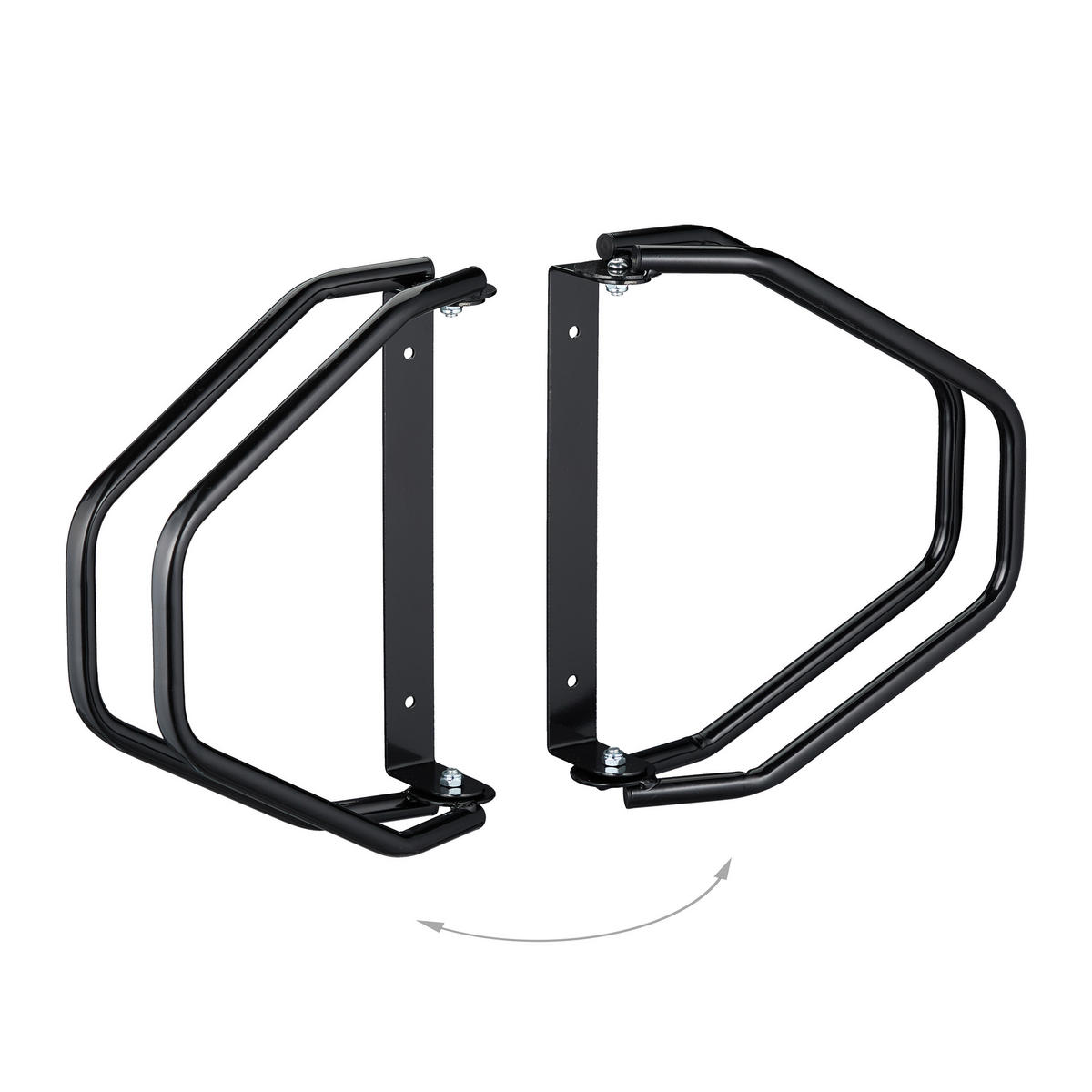 FAHRRADSTÄNDER - Schwarz, Metall (9/28.5/32.5cm) - Relaxdays