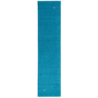 NATUR TEPPICH LÄUFER INDO NEPAL GABBEH SHIVA - Türkis, Textil (90/160cm) - Pergamon