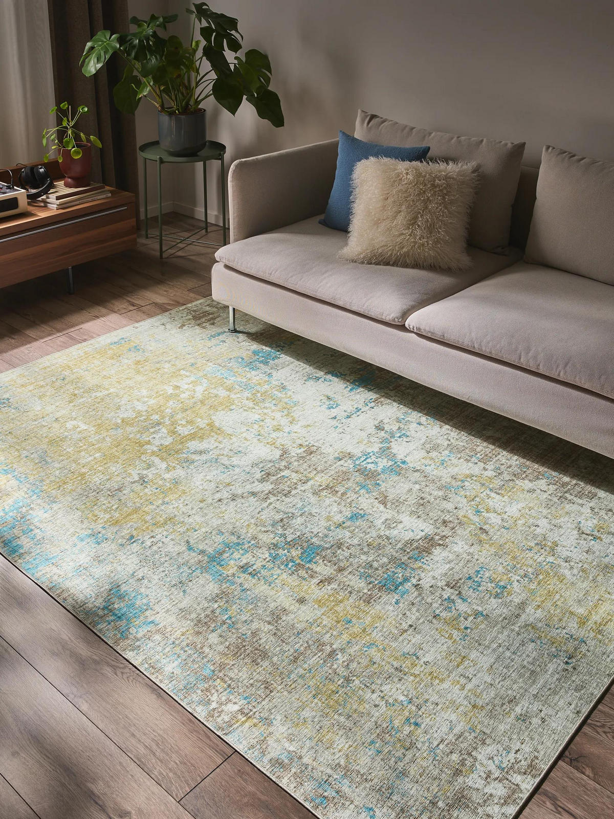 TEPPICH Laury Gelb 120x170 cm - Gelb, Textil (120/170cm) - benuta Pop