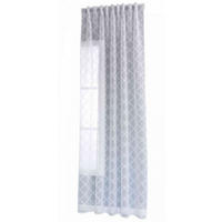 GARDINE VALENCIA HxB 245x145 cm Natur Diamond - Weiß, Textil (145/245cm)