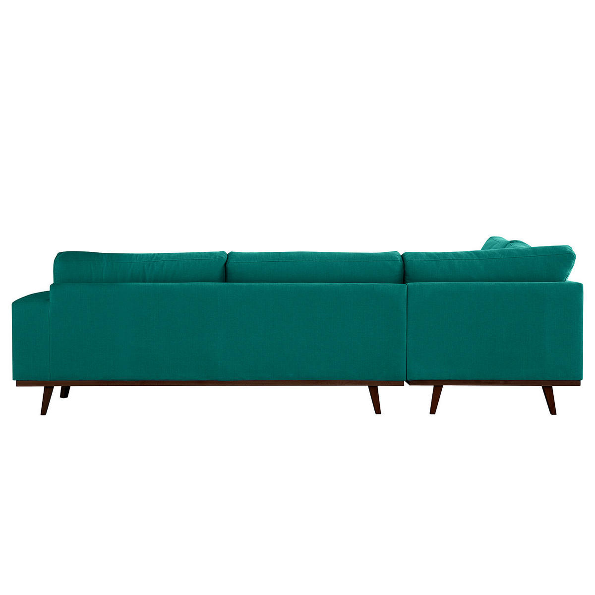 ECKSOFA mit Ottomane - Buchefarben/Petrol, Buchenholz/Textil (287/219cm) - home24