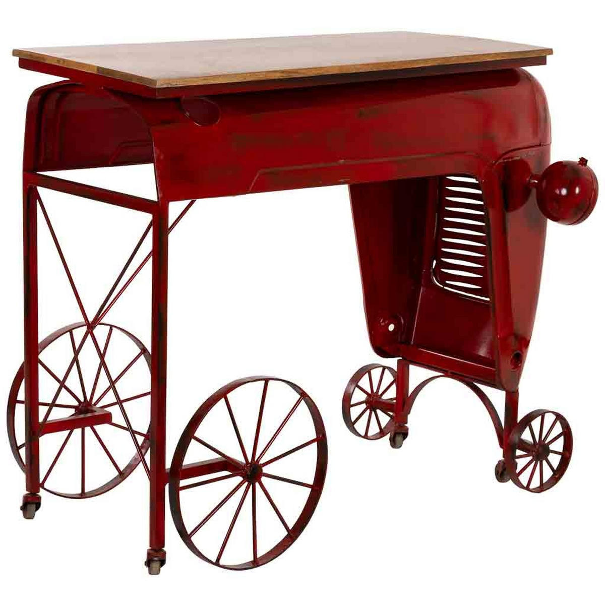 KONSOLENTISCH, 117x71x107cm - Rot, Metall (71/117/107cm) - Wanderlust