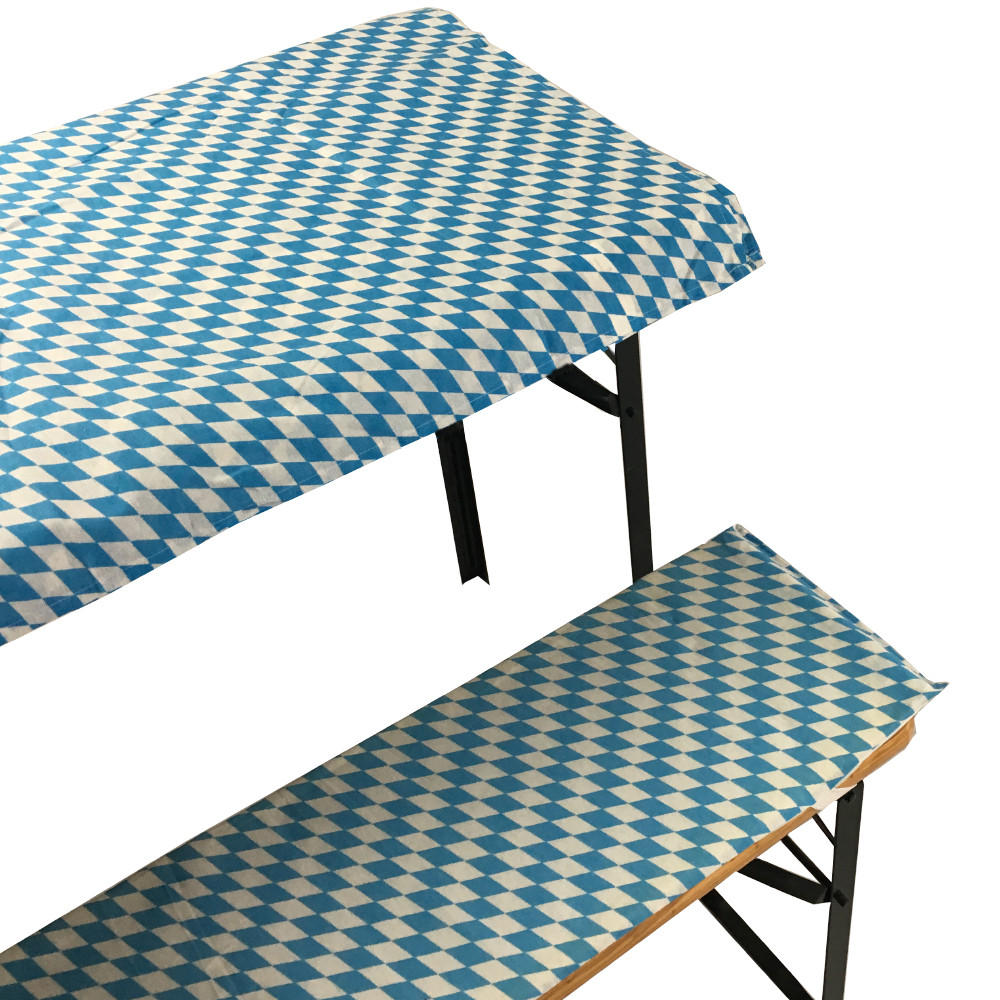 BIERBANKAUFLAGEN Set 130x70 cm Bayrische Raute - Blau, Textil (70/130cm) - NYVI