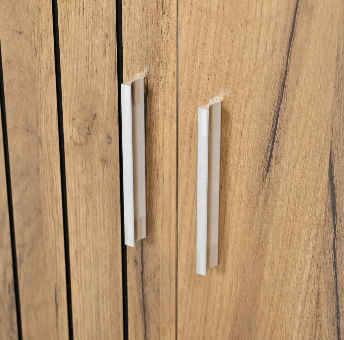 FLUR-GARDEROBEN-SET 140/35/133 cm aus Spanplatte mit Spiegel und gepolsterter Schuhbank Natur - Naturfarben, Holzwerkstoff (140/133/35cm) - Modenvie