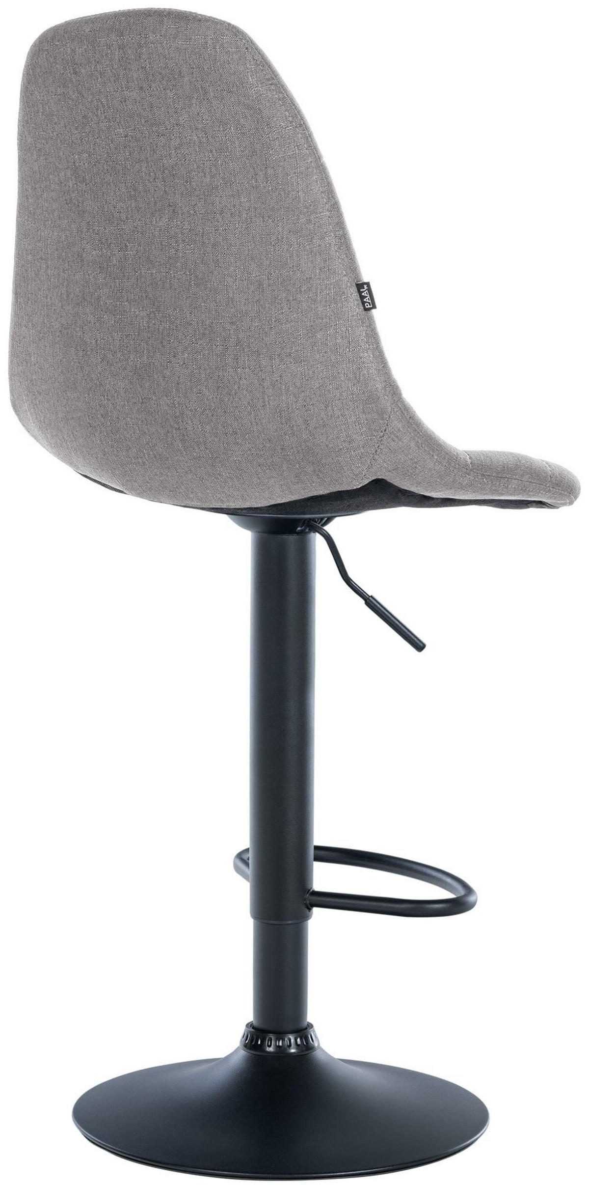 BARHOCKER Metall grau - Grau, Textil/Metall (47/99/56cm) - CLP