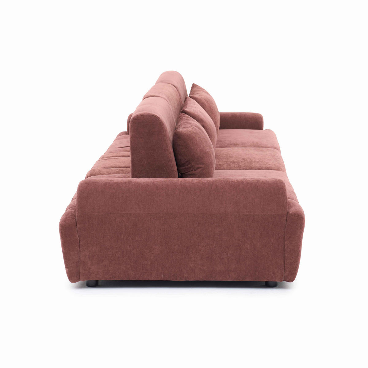 SOFA 3-Sitzer, Rot - Rot, Holz/Textil (303/82/109cm) - Oviala