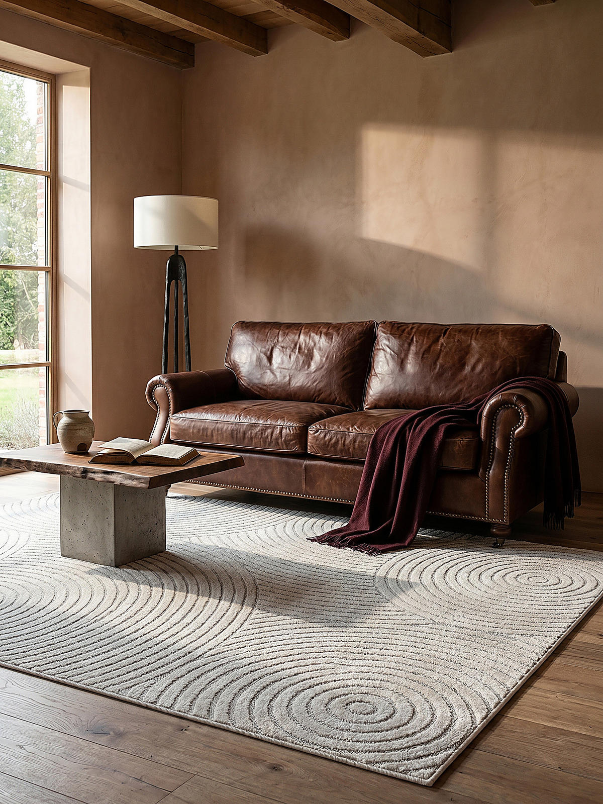 TEPPICH Outdoor Geometrisch MEZEN Polypropylen Creme 120 x 160 cm - Beige, Textil (120/160cm) - KADIMA DESIGN
