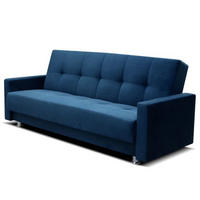 SCHLAFSOFA ALA, Sofa mit Schlaffunktion und Bettkasten, Farbe: Blau, Veloursstoff - Blau, Textil (225/92/88cm) - Sepro Meble