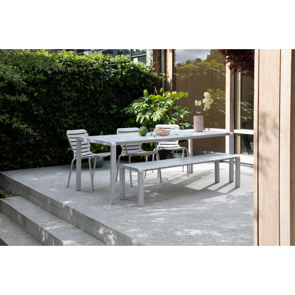 GARTENSTUHL Vondel Armlehne Weiß - 2 er Set - Weiß, Metall (64.7/82.8/58.2cm) - Zuiver