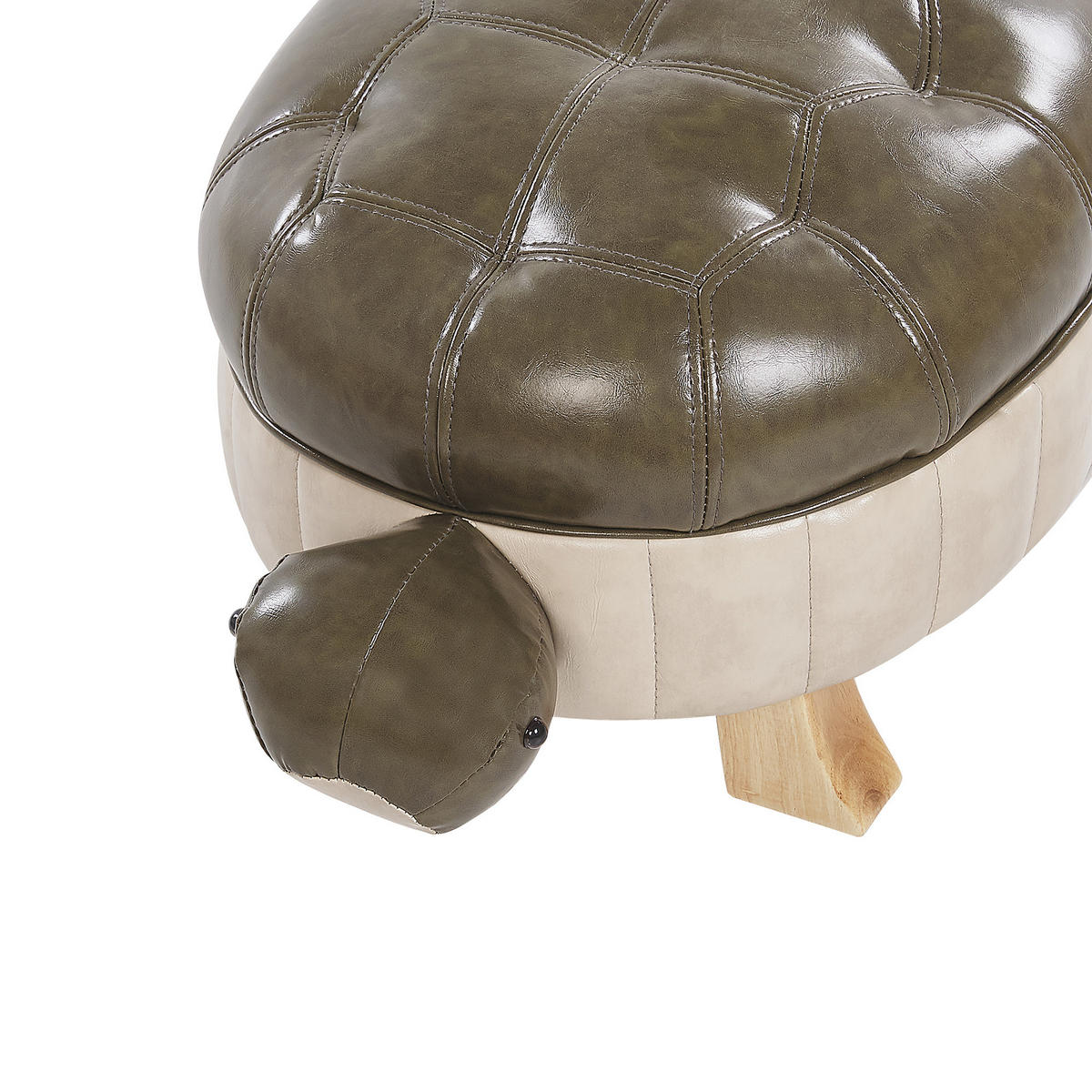 TIERHOCKER Turtle 43/73/26 cm - Grün, Kunststoff/Textil (73/26/43cm) - Beliani