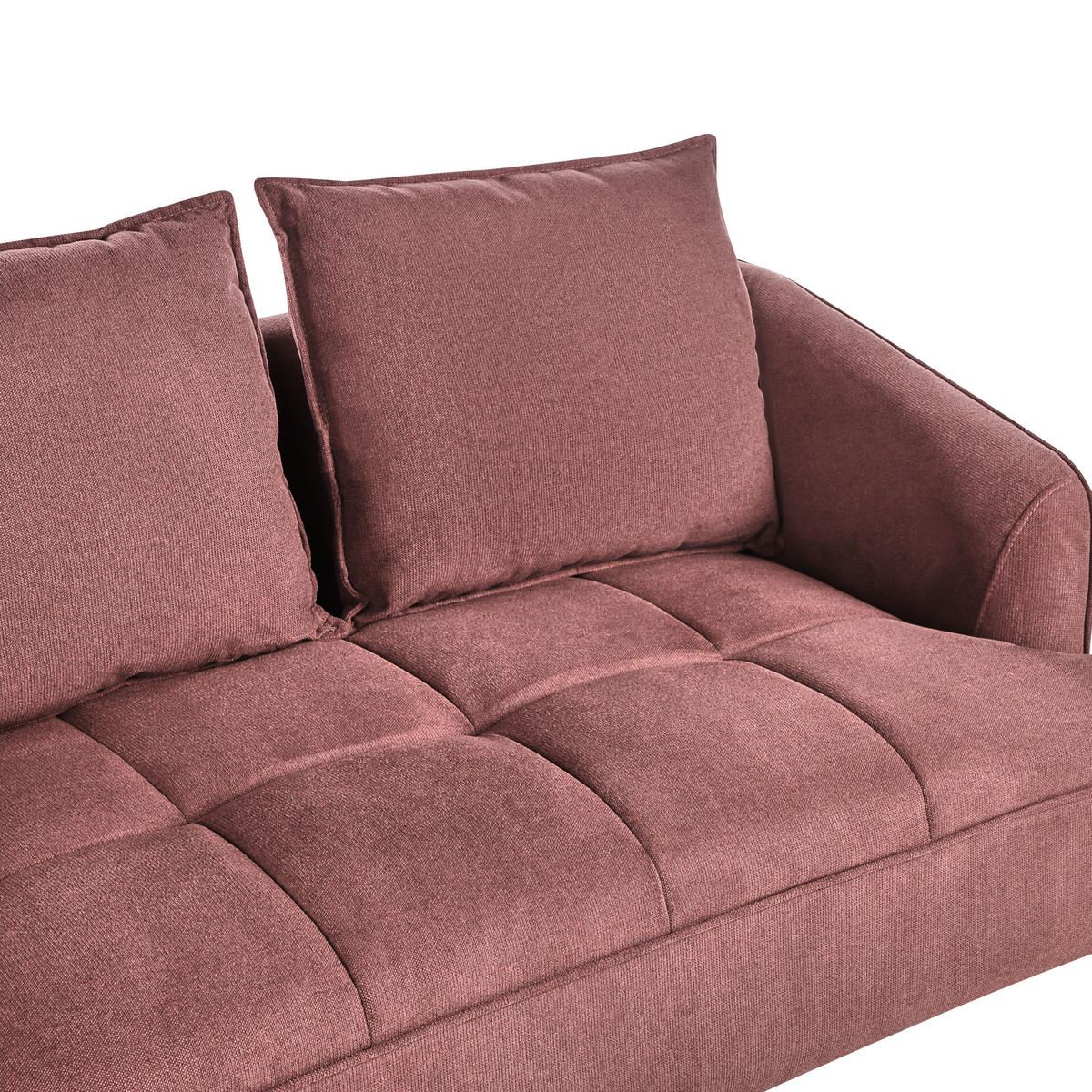 POHOVKA 2-místná Látka Burgundsky červená Hobro - tmavě červená, textil (147/87/85cm) - Beliani