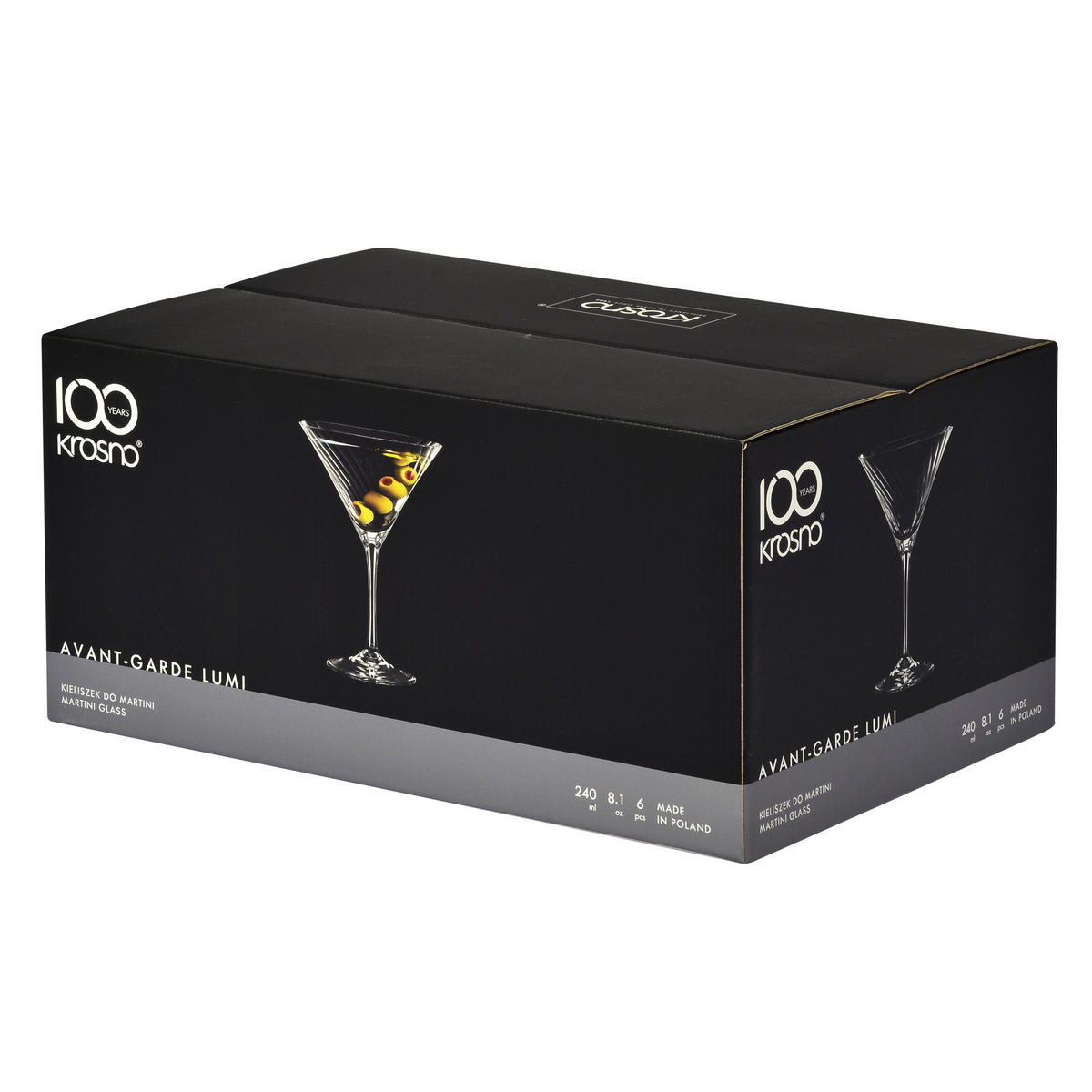 MARTINIGLÄSER, 6er-Set, 240 ml - Transparent, Glas (0.24L) - Krosno Glass