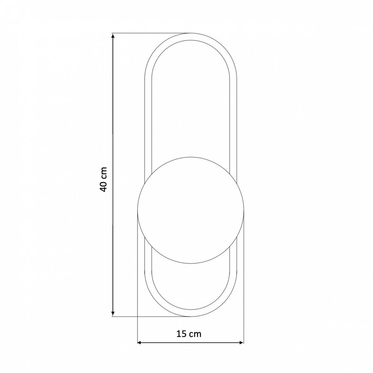 WANDLEUCHTE Belisto, Messing und Weiß, 40cm - Messingfarben, Glas (15/40/15cm) - KOSILUM