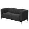 2,5-SITZER SOFA - Anthrazit/Schwarz, Textil/Metall (175/74/88cm) - home24