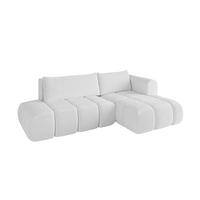 ECKSOFA Ottomane Rechts CLOUD-L 289x180x40 Weiß Bouclé - Weiß, Holzwerkstoff/Kunststoff (289/180cm) - ALTDECOR