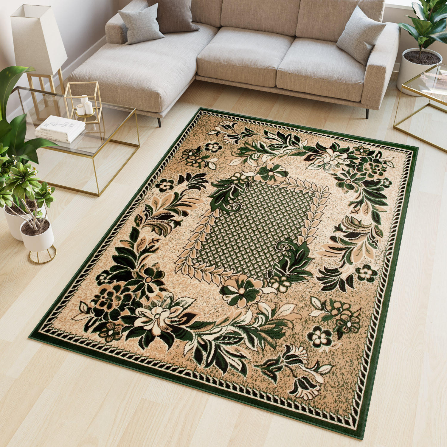 TEPPICH ATLAS Beige Grün 150/300 cm - Beige/Grün, Textil (150/300cm) - Tapiso