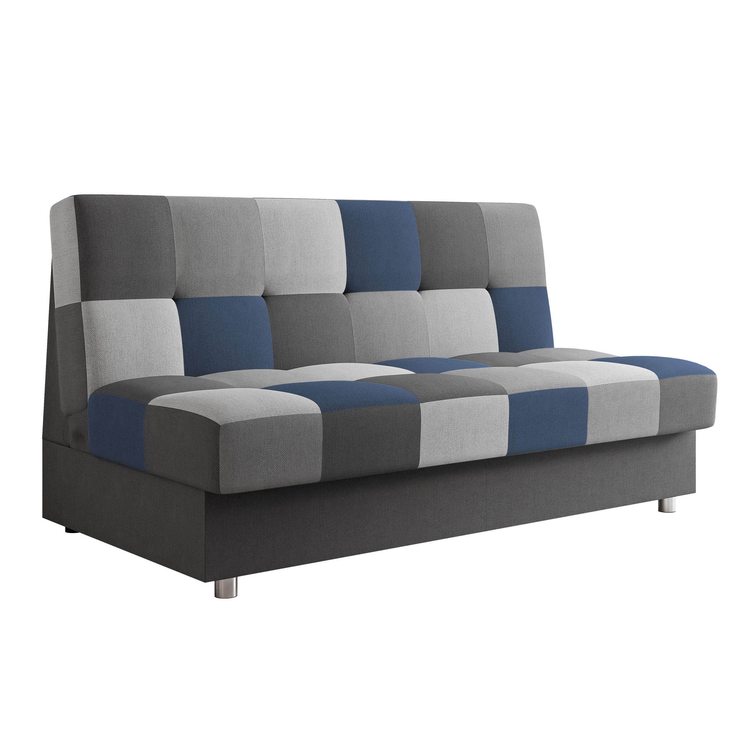 SCHLAFSOFA SKAL mit Bettkasten Anthrazit/Blau - Blau/Anthrazit, Holzwerkstoff/Kunststoff (200/85/90cm) - Idohome