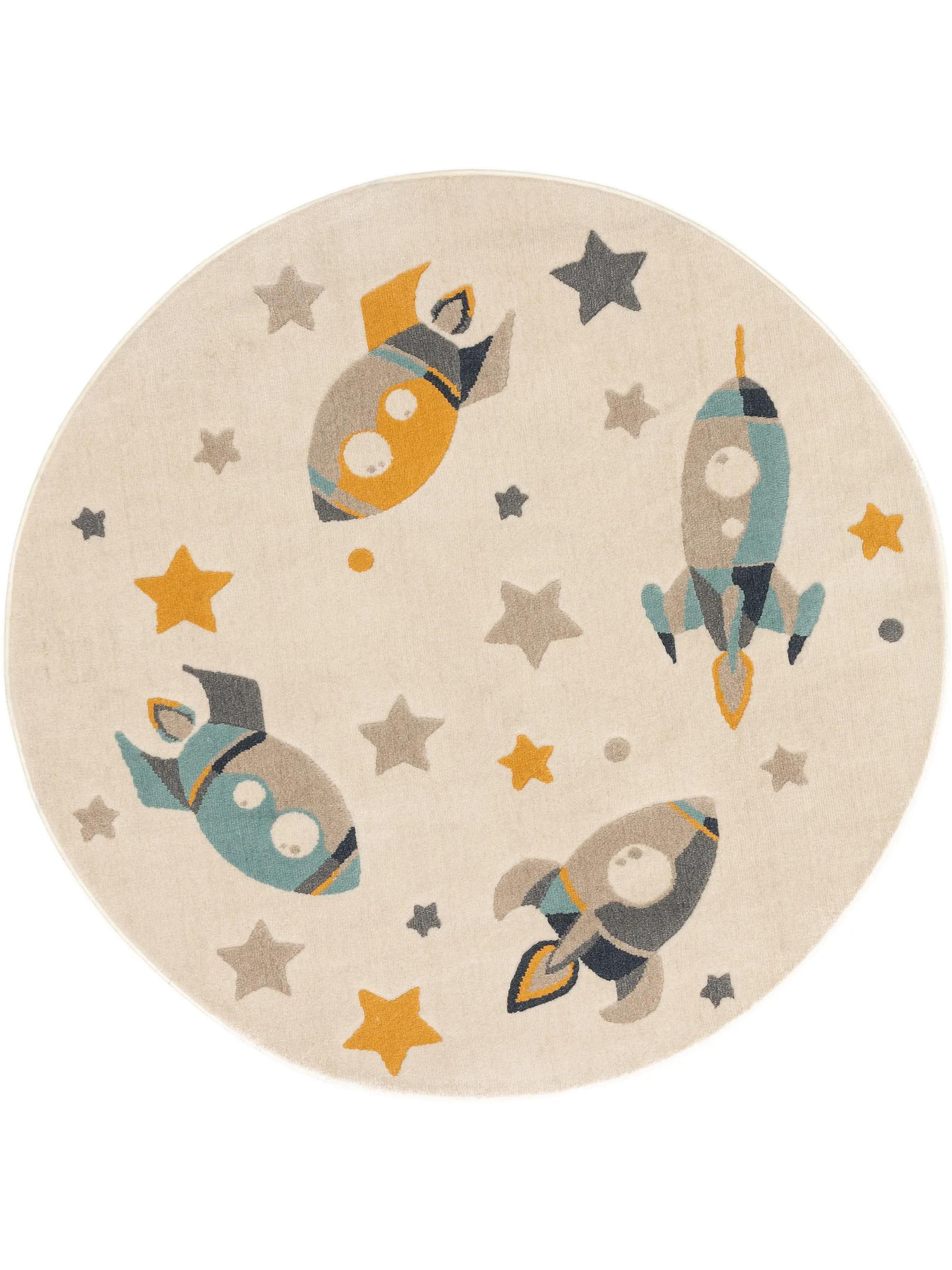 KINDERTEPPICH Apollo Cream ø 120 cm rund - Creme, Kunststoff/Textil (120/120cm) - Lytte