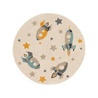 KINDERTEPPICH Apollo Cream ø 120 cm rund - Creme, Kunststoff/Textil (120/120cm) - Lytte