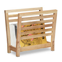 ZEITUNGSSTÄNDER - Hellbraun, Holz (26.5/38.5/40cm) - Relaxdays