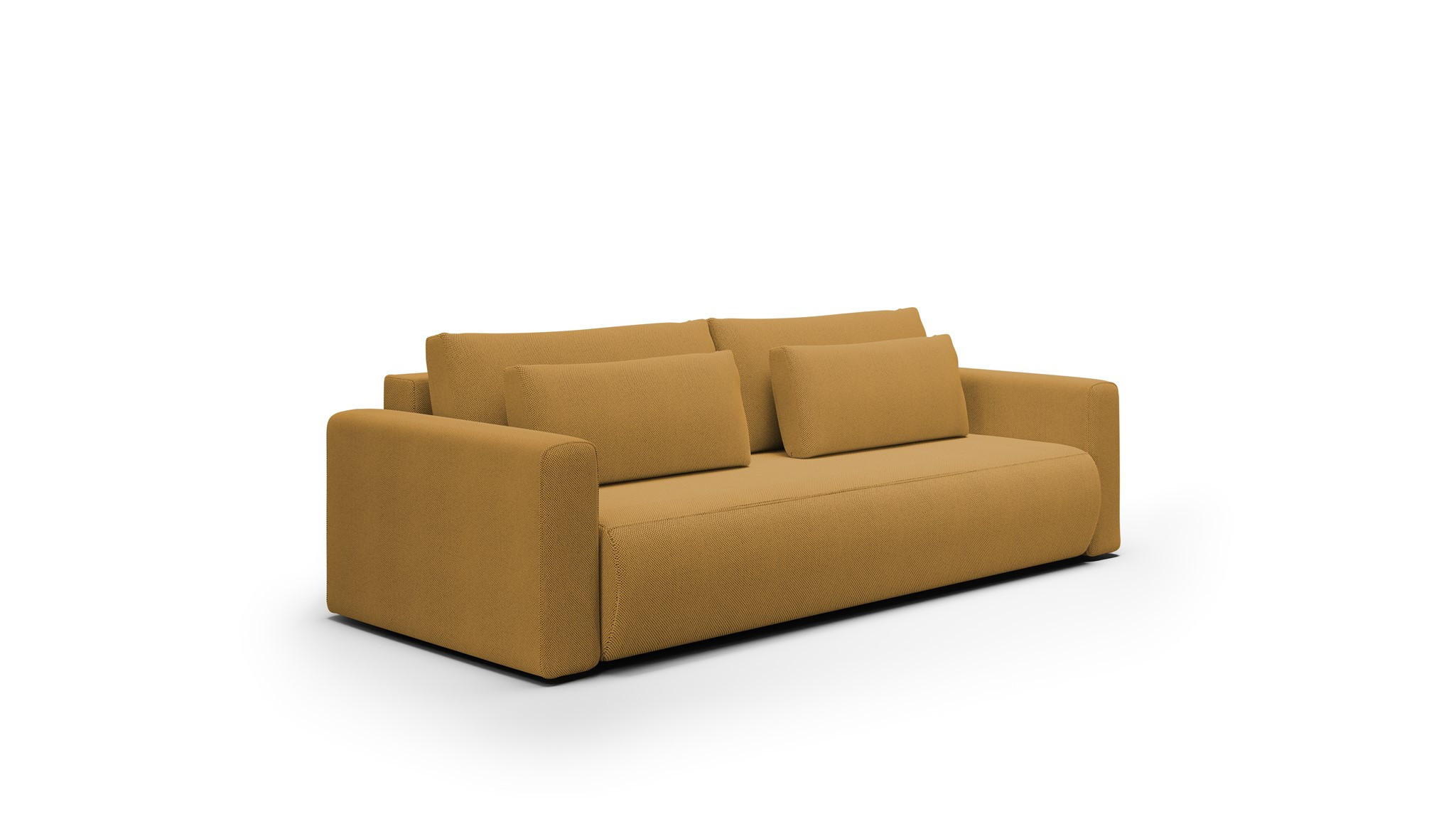 SOFA Schlafsofa Chaira - Currygelb, Holzwerkstoff/Textil (238/85/103cm) - Fun Möbel