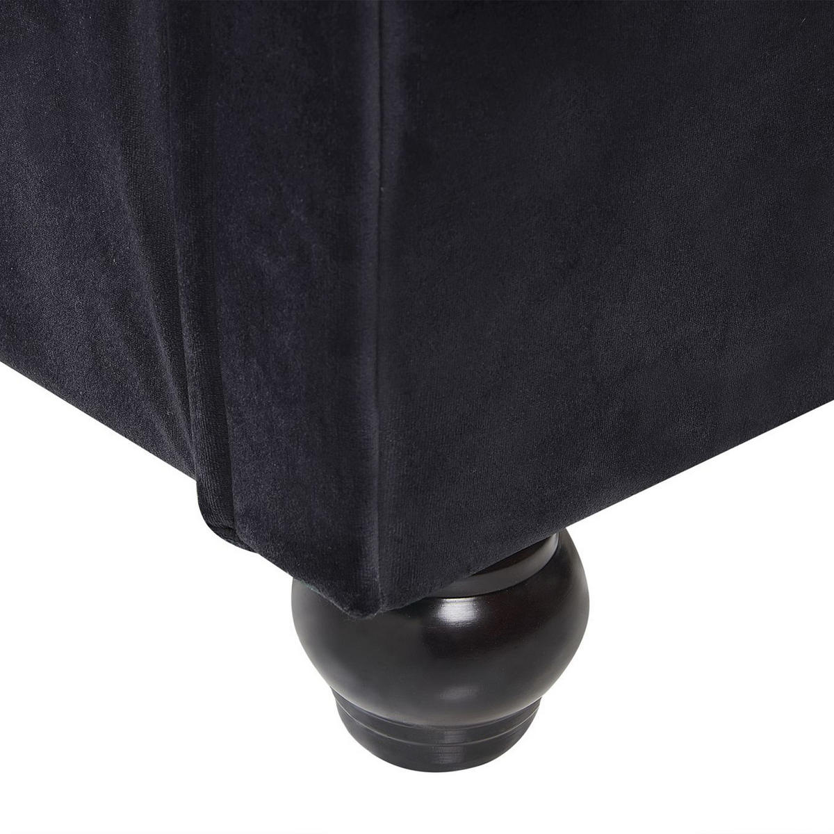 BETT 160/200cm Schwarz Avallon - Schwarz, Textil (160/200cm) - Beliani