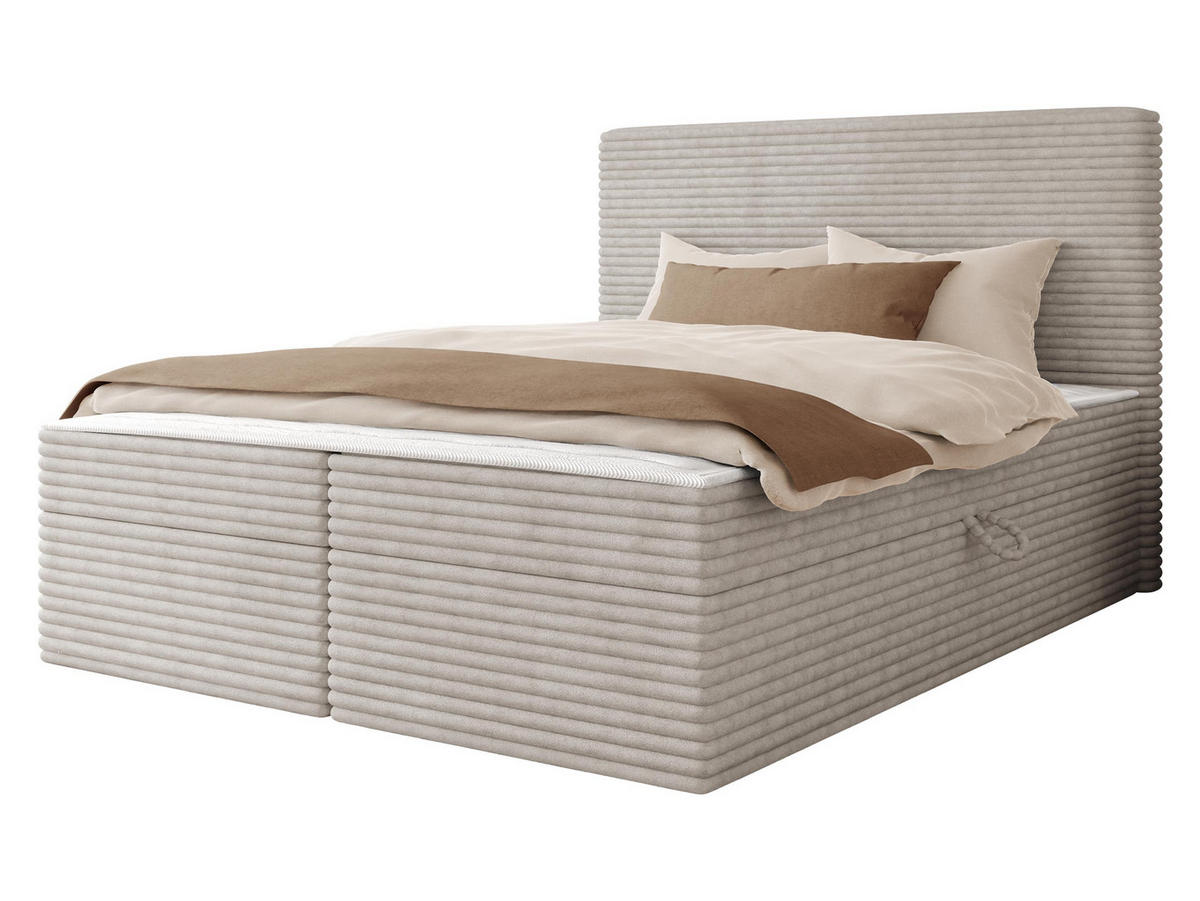 BOXBETT Wokio - H3 - Beige/Schwarz, Holzwerkstoff/Kunststoff (180/200cm) - MIRJAN24