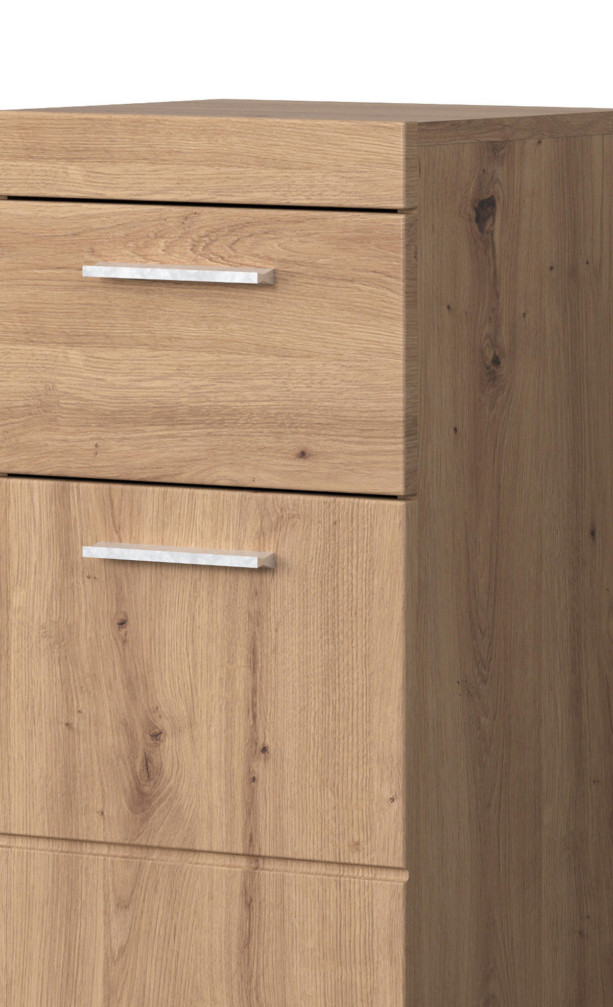 BADSCHRANK Asteiche 37 x 79 cm, Badezimmer Unterschrank in modernem Stil - Eichefarben, Holzwerkstoff/Kunststoff (37/79/31cm) - Top.Furn