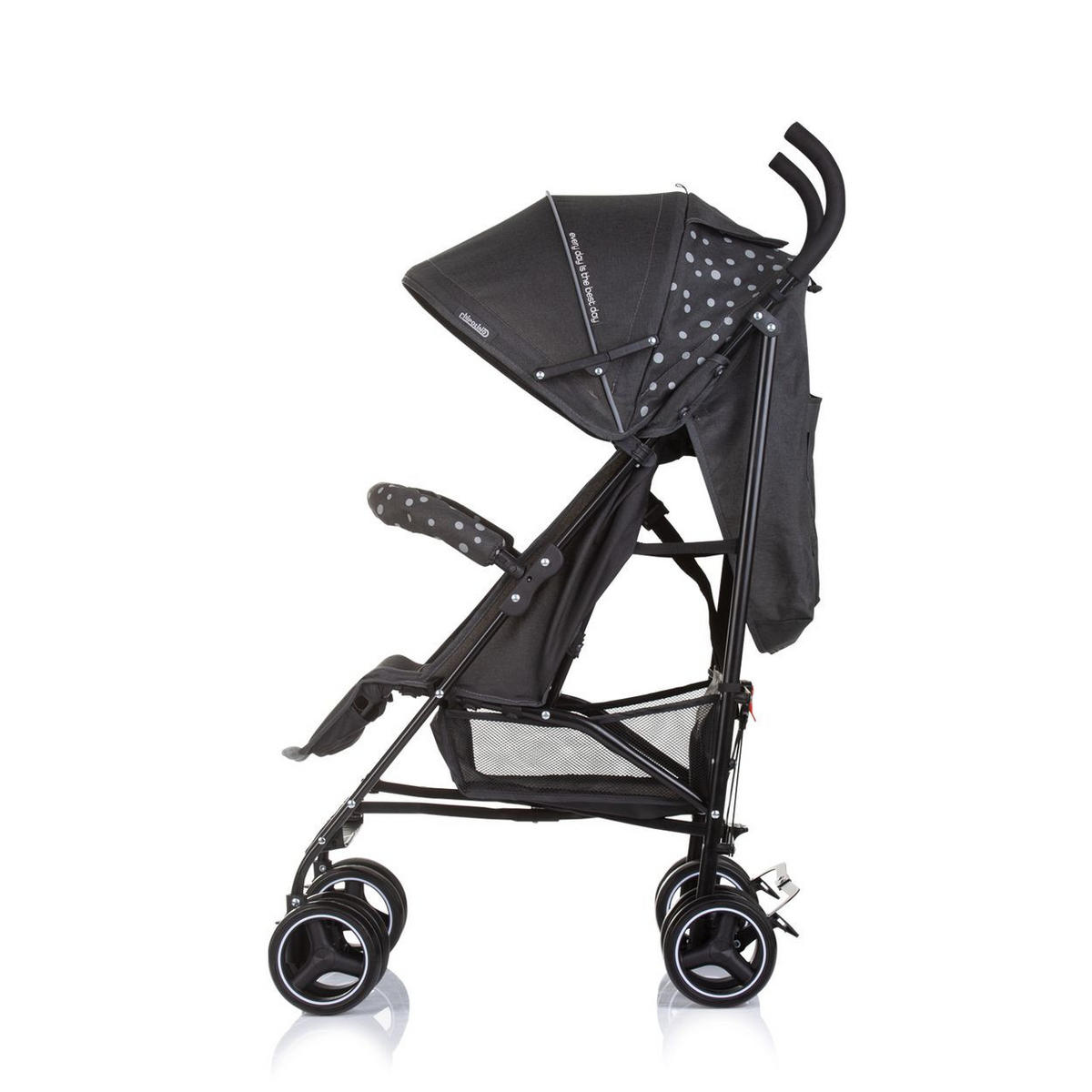 BUGGY Milano schwarz Buggy bis 22 kg, Rückenlehne verstellbar, faltbar - Schwarz, Metall (60/49/105cm) - Chipolino