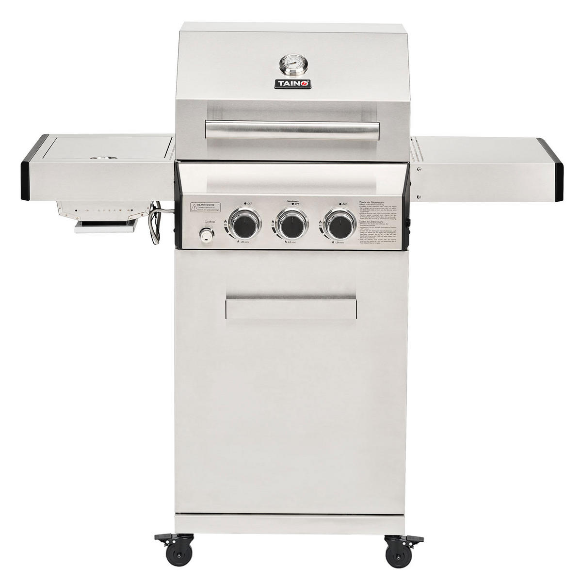 GASGRILL PLATINUM 2+1 - Edelstahlfarben, Metall (116/117/54cm) - TAINO