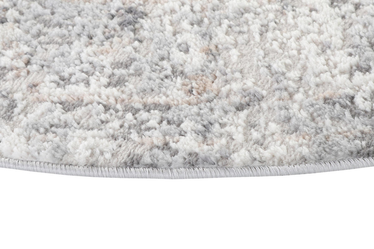 TEPPICH VALLEY Grau Rund 240/240 cm - Grau, Textil (240/240cm) - Tapiso